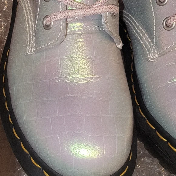 Dr Martens Iridescent Croc Pattern Pascal 1460 Lace Up Boots - Picture 10 of 14